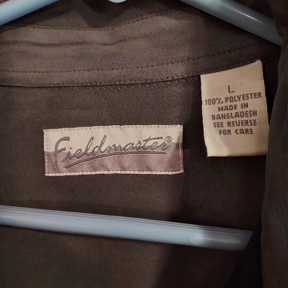 Fieldmaster, Button Down Shirt, Men's Size Large, Long Sleeve, Green Casual. - Picture 2 of 8